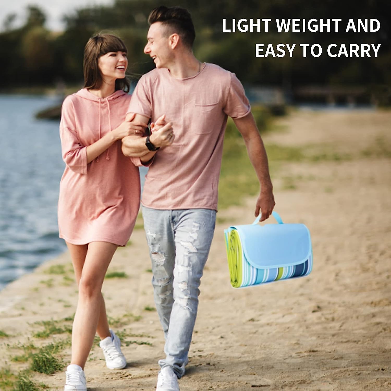 Oxsam Picnic Blanket Waterproof Beach Rug 200150Cm Large Beach Picnic Mat With Portable Handy Tote For Travel Sports Home Yoga P